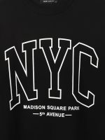 ⁦LC WAIKIKI Crew Neck Printed Oversize Women's Thick Sweatshirt⁩ - الصورة ⁦4⁩