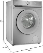 ⁦Toshiba Washing Machine, Tw-Bl90A4Eg(Ss), Ultra Fine Bubbles,UFB,Great Waves,Steam,Smart Control (Wifi) 8 Kg Silver, Automatic⁩ - الصورة ⁦6⁩