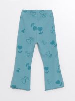 ⁦طقم سويت شيرت مطبوع برقبة دائرية ضيقة وأكمام طويلة وبنطلون ضيق للبنات من ال سي وايكيكي، قطعتين⁩ - الصورة ⁦8⁩