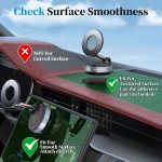 ⁦PlusAcc Vacuum Magnetic Phone Holder for Car - Suction Phone Mount 360°Rotatable Foldable Portable Strong Magnet Stand for iPhone16/15/14/13 & Samsung on Mirror,Smooth Surface, Windscreens⁩ - الصورة ⁦2⁩