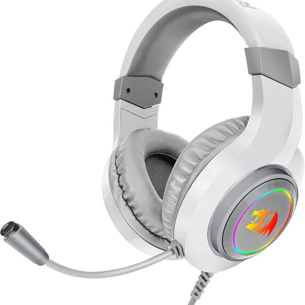 Redragon Hylas RGB Wired Gaming Headset with Microphone (H260, White)