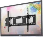 Duronic TV Bracket TVB103M | Wall Mount for 33”-65” Television Screen | Tilting Action -12°/+6° | VESA Fits Up to 600x400mm | Fixing for Flat Screen LCD/LED/OLED/QLED | Strong Heavy Duty | Anti-Theft
