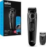 Braun Beard trimmer BT3222 With Precision dial and 1 Comb, 20 Length Settings, Black
