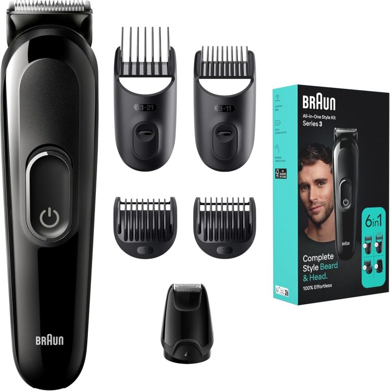 Braun All-in-One Style Kit Series 3 – 6-in-1 Complete Style Beard & Head With 50 min. Usage Time, Black – MGK3410