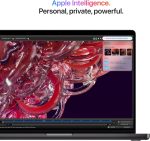⁦Apple 2024 MacBook Pro Laptop with M4 Pro, 12-core CPU, 16-core GPU: Built for Apple Intelligence, 14.2-inch Liquid Retina XDR Display, 24GB Unified Memory, 512GB SSD Storage; Space Black; EN Keyboard⁩ - الصورة ⁦4⁩