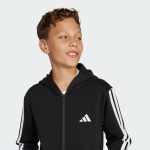 ⁦adidas JUNIOR BOYS AND GIRLS J 3S FL FZ HD Hooded Sweatshirt (pack of 1)⁩ - الصورة ⁦3⁩