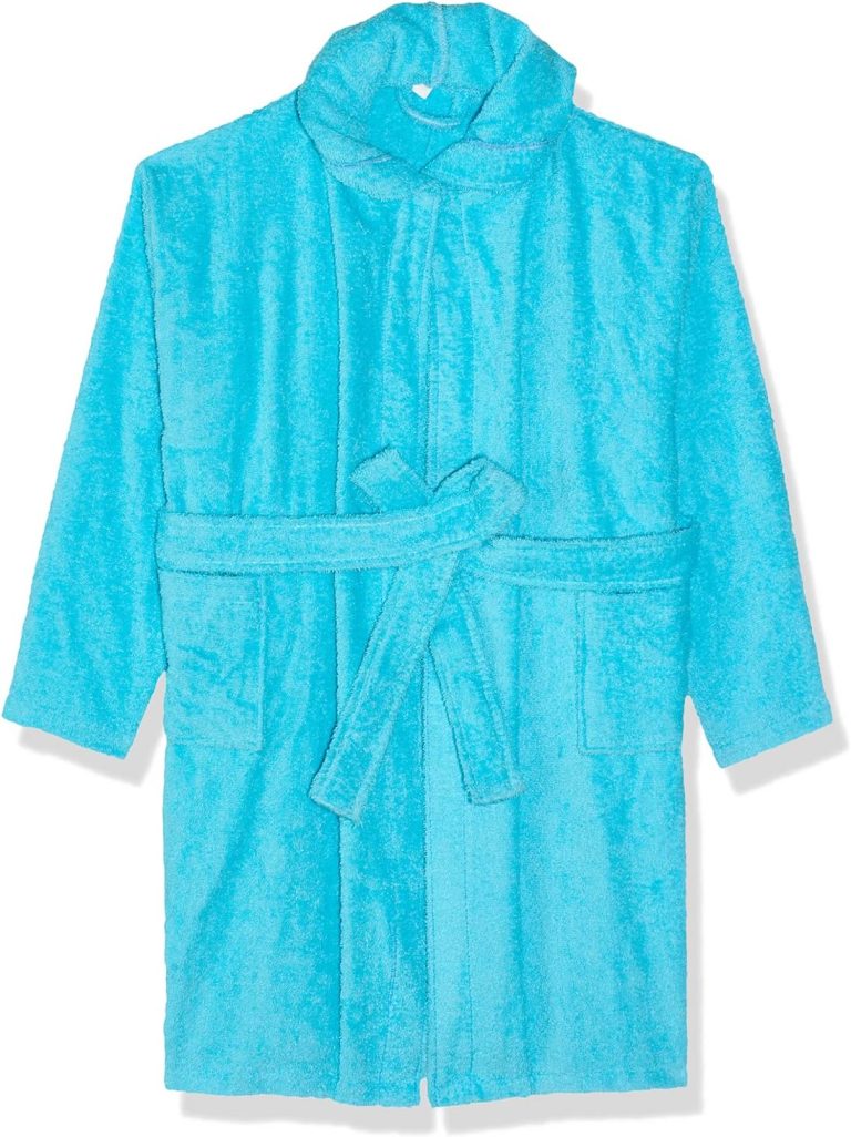 Cotton Bathrobe For Boys - Turquoise, 4-6 Years
