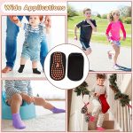 ⁦شراب كاحل مضادة للانزلاق للأطفال - 6 أزواج شرابات ترامبولين للأطفال الصغار من الجنسين من سن عامين وحتى 13 عام - متعدد الألوان - زوج واحد⁩ - الصورة ⁦3⁩