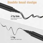 ⁦Beauty beast Beard Pencil Filler for man Water Proof Beard pen and beard brush Long Lasting Coverage Natural Finish, Male Mustache Repair Shape, Effective Enhance Facial Hair（BLACK）⁩ - الصورة ⁦6⁩