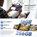 ⁦Ulefone Tab A11 Pro Android 14 Tablet, 16GB RAM + 256GB ROM, Gaming Tablet, 11 inch Large Screen, 8800mAh Battery, 16MP + 8MP, Comes with Tempered Glass and Holster Case⁩ - الصورة ⁦3⁩