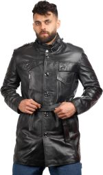 ⁦Men's Genuine Leather Tunic⁩ - الصورة ⁦6⁩