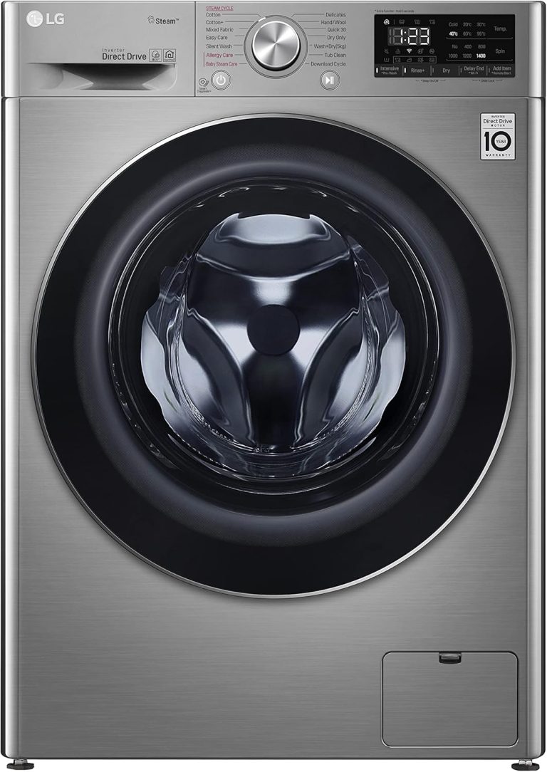 LG Vivace Washing Machine 8KG, with AI DD technology, Silver, model number F4R5TYG2T