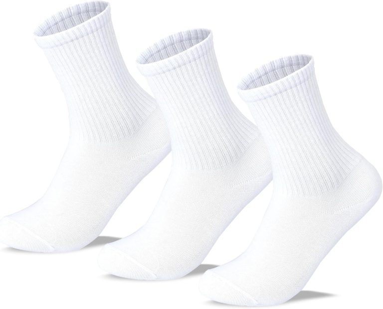 Sam Socks Kids Set of 3 Long School Plain Socks White size 26-29 EU