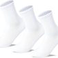 Sam Socks Kids Set of 3 Long School Plain Socks White size 26-29 EU