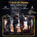 ⁦Ulefone Armor Pad 2 11 inch 2K FHD+ Screen Rugged Tablet, 18600mAh, Camping Light, Octa Core 16GB + 256GB Android 13, 48MP Rear Camera, 4G Dual SIM IP68 Waterproof Android Tablet GPS NFC-Yellow⁩ - الصورة ⁦2⁩