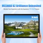 ⁦MESWAO 2025 Tablet 14 inch Android 14 Upgraded Large Tablets, 1920x1200 WUXGA Touch Screen, Helio G99 Octa-Core CPU, 6GB+128GB+1TB Expand, Wi-Fi 5, 12000mAh All-Day Battery Life, 5MP + 32MP Cameras⁩ - الصورة ⁦3⁩