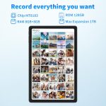 ⁦aigo Android 13 Tablet 2023 - A16 Pro Tab 16GB(8+8) +128GB, 1TB Expand, 10.6 Inch 2K Large Screen, Tablet Android with Octa-Core CPU for Reading Book, Video Editing, Gaming, Note, Gift⁩ - الصورة ⁦5⁩