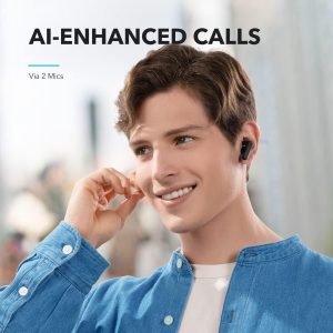 ⁦Anker Soundcore VI R50i True Wireless Earbuds with 10mm Drivers for Powerful Bass, Bluetooth 5.3, Long Playtime (30 Hours), Water Resistant, 2 Clear Mics, and 22 Preset EQs,18 Months Warranty⁩ - الصورة ⁦5⁩