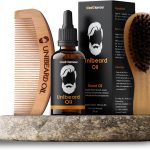 Unibeard Oil 50 ml with Beard Comb and Beard Brush - strengthening beard growth and nurturing hair follicles - coconut scent
