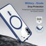 ⁦Dl3 Mobilak Case Magnetic Crystal Clear for iPhone X/iphone XS Case Compatible With Magsafe [Not Yellowing] [Military Protection] [No.1 Strong Magnets] Slim Phone Case Thin Cover (Blue)⁩ - الصورة ⁦5⁩