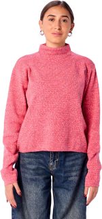 Ravin womens Pink Long Sleeves Slip On Pullover Women Pullover