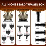 ⁦VGR Beard Trimmer Kit for Men Rechargeable Professional,6 in 1 Cordless Hair Clipper,21Pieces Beard Grooming Kit with Hair Clippers Trimmer Foil Shaver for Face,Body,Nose,Mustache⁩ - الصورة ⁦2⁩