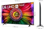 ⁦LG Electronics 75UR80006LJ.AEUD LCD TV 190cm 75 inch EEK F (A - G) CI+, DVB-C, DVB-S2, DVB-T2, WLAN,⁩ - الصورة ⁦2⁩