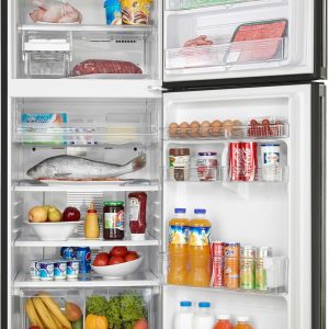 ⁦Sharp SJ-48C(BK) No Frost Refrigerator with 2 Doors, 396 Liters, Black⁩ - الصورة ⁦2⁩