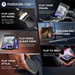 ⁦Motorola razr 50 (Koala Grey, 8GB RAM, 256GB Storage) | 3.6" External AMOLED Display | 6.9" AMOLED 120Hz Display | 32MP Selfie Camera⁩ - الصورة ⁦2⁩