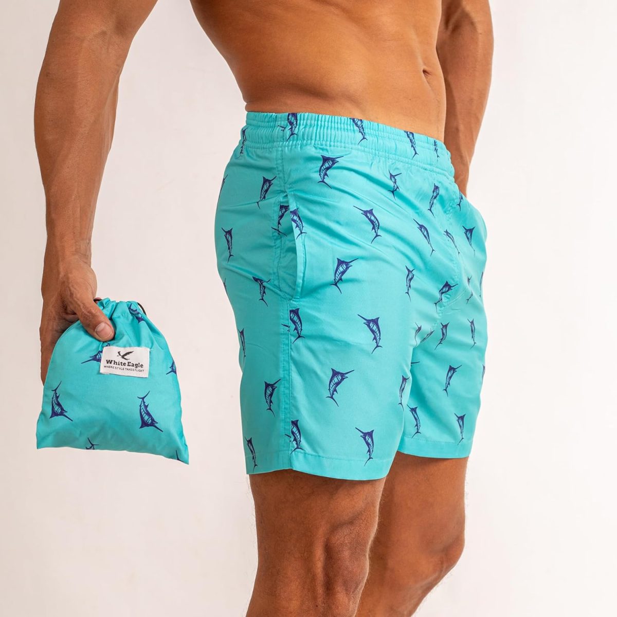 ⁦Men's Swim Shorts & Matching Bag by White Eagle⁩ - الصورة ⁦2⁩