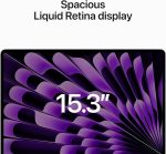 ⁦Apple 2023 MacBook Air laptop with M2 chip: 15.3-inch Liquid Retina display, 8GB GB RAM, 256GB;GB SSD storage, Touch ID. Works with iPhone/iPad; Space Grey; English⁩ - الصورة ⁦3⁩