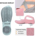 ⁦Showday Yoga Socks for Women Non-Slip Grips & Straps, Ideal for Pilates, Pure Barre, Ballet, Dance, Barefoot Workout⁩ - الصورة ⁦4⁩