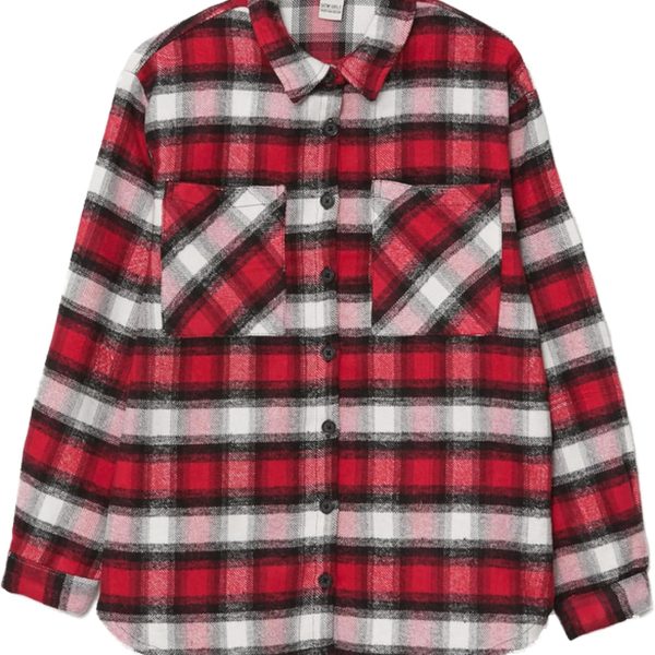 LC WAIKIKI Plaid Long Sleeve Girl Shirt Jacket