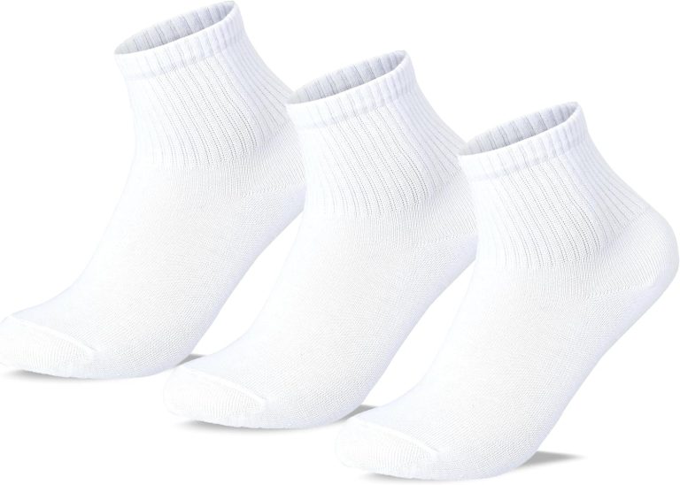 Sam Socks Kids Set of 3 Half Long School Plain Socks White size 30-33 EU