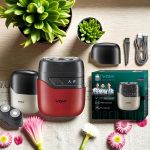 ⁦V-345 Professional Electric Shaver, Dual Rotary Heads, IPX7 Waterproof, USB Charging, LED Display, 45 Min Runtime⁩ - الصورة ⁦5⁩