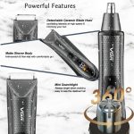 ⁦V-934 Professional Body Nose Hair Clipper IPX7/IPX5 Waterproof Ceramic Blades USB Rechargeable 120 Mins Runtime⁩ - الصورة ⁦6⁩