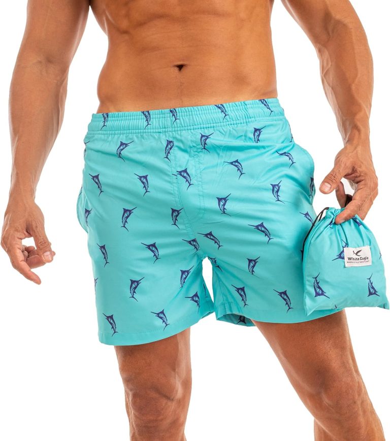 Men's Swim Shorts & Matching Bag by White Eagle
