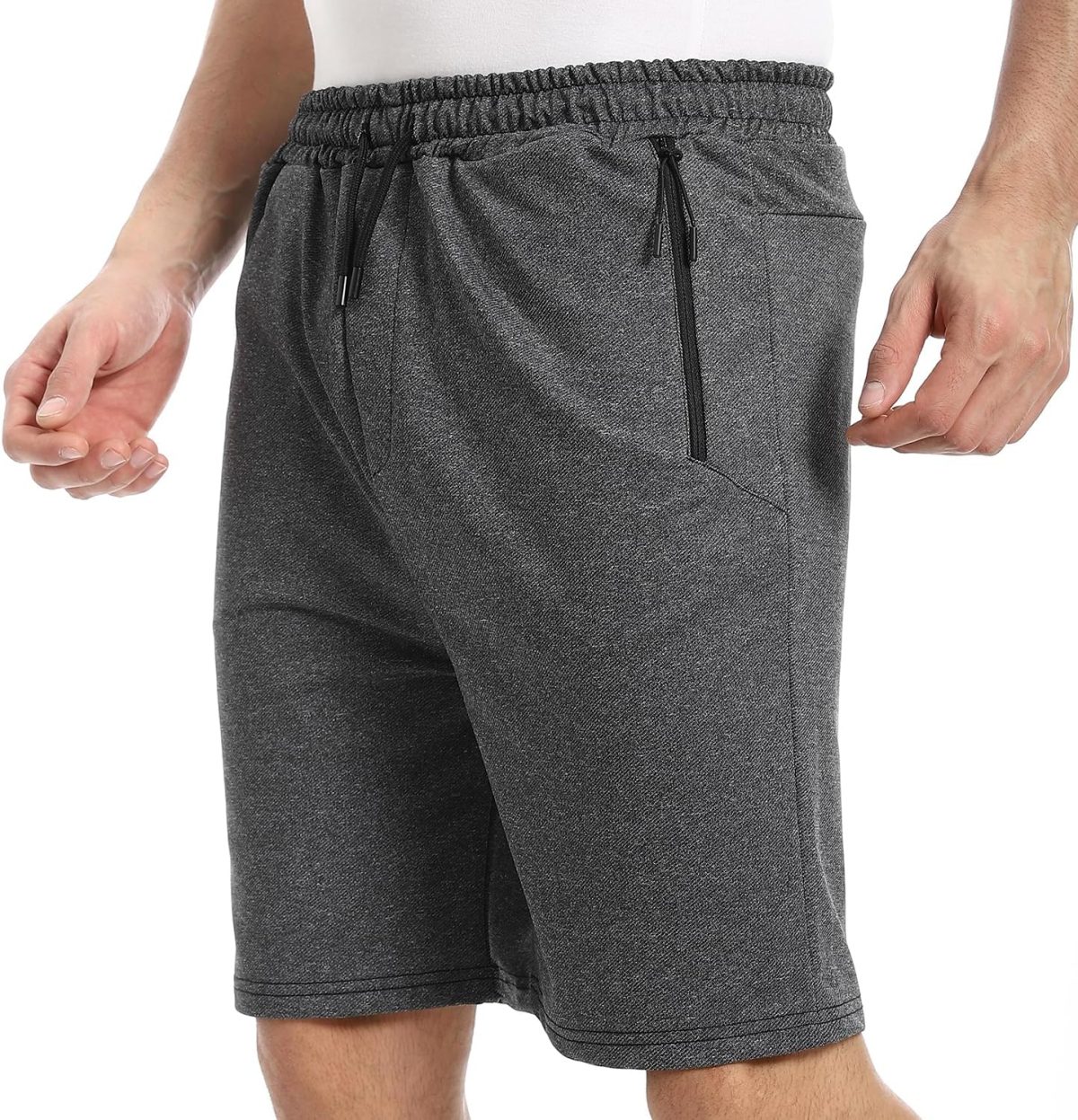 ⁦offcliff Mens Melton with zipper summer Melton shorts with zipper⁩ - الصورة ⁦4⁩
