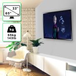 ⁦Duronic TV Bracket TVB103M | Wall Mount for 33”-65” Television Screen | Tilting Action -12°/+6° | VESA Fits Up to 600x400mm | Fixing for Flat Screen LCD/LED/OLED/QLED | Strong Heavy Duty | Anti-Theft⁩ - الصورة ⁦2⁩