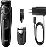 ⁦Braun Beard trimmer BT3222 With Precision dial and 1 Comb, 20 Length Settings, Black⁩ - الصورة ⁦5⁩