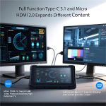 ⁦HEIGAOLA Rugged Tablet Win 11 Pro,Celeron Quad-Core 8GB RAM/128 GB ROM,FHD 10.1 INCH Touchscreen HDMI 2.0 Tablet PC IP67 Waterproof,16000mAh Battery,BT 5.2 WiFi 5.0 Ethernet⁩ - الصورة ⁦6⁩