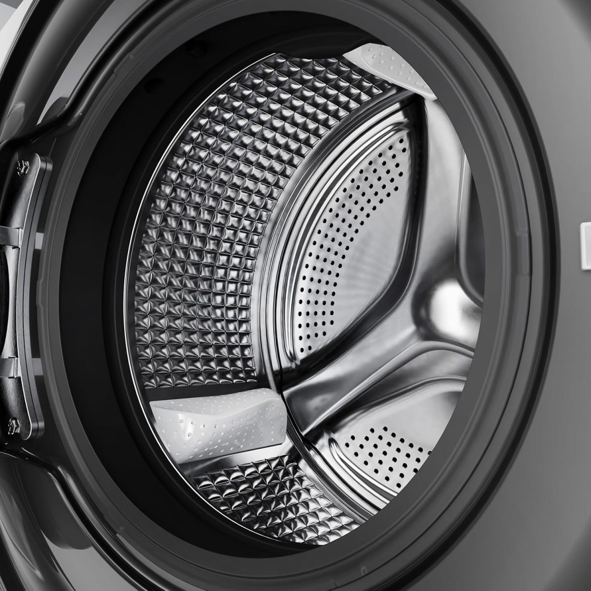 ⁦Haier 9 KG Front Loading Washing Machine, 525 mm Super Drum, Direct Motion Inverter Motor, WiFi Haismart, Laser Welding, Steam, Silver, HW90-B14959S6TU1⁩ - الصورة ⁦6⁩
