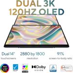 ⁦ASUS Zenbook Duo Intel Core Ultra 7 Processor LPDDR5X 16GB RAM 1TB M.2 NVMe PCIe 4.0 SSD Windows 11 14-Inch Laptop, Inkwell Gray⁩ - الصورة ⁦8⁩