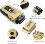 ⁦VGR V-332 Premium Cordless Rechargeable Foil Shaver for Men with pop-up trimmer Wet & Dry Shaver for Face Care Beard Trimmer Super-Fast Charge 150 mins Runtime with LED Digital Display 6500-7500RPM⁩ - الصورة ⁦5⁩