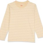 JIL Girls White Argyle Kids Long Sleeve Tee SHIRT