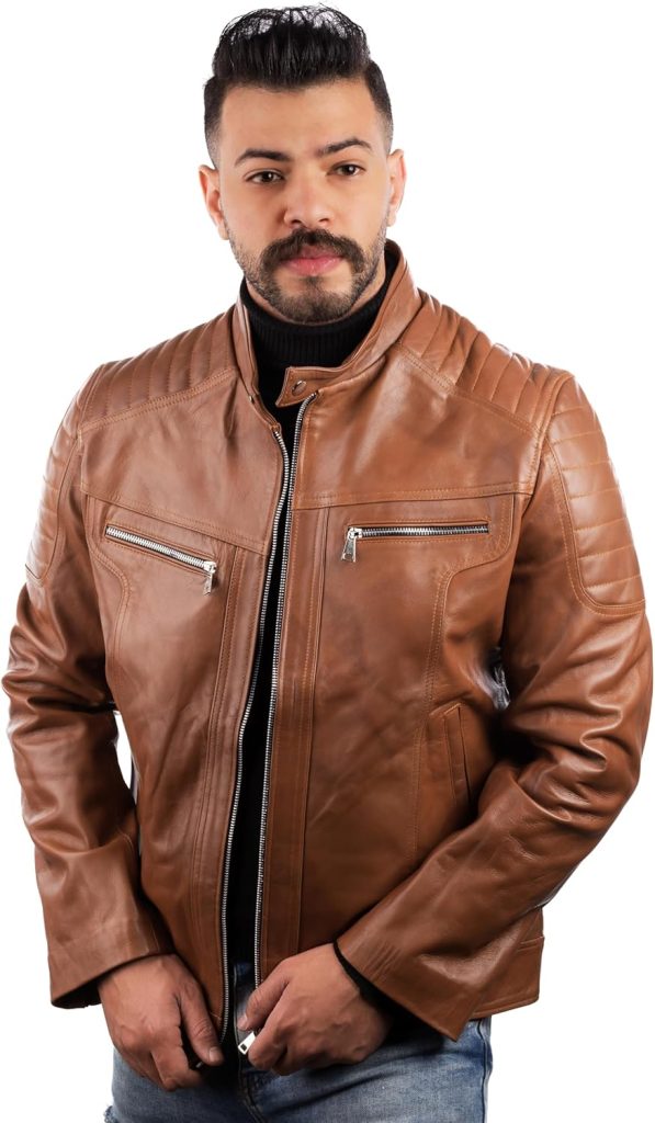 Genuine leather jacket for men