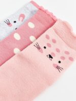 ⁦LC WAIKIKI Printed Baby Girl Socks 3 Pack⁩ - الصورة ⁦4⁩