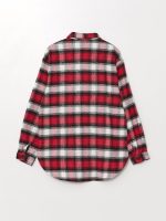 ⁦LC WAIKIKI Plaid Long Sleeve Girl Shirt Jacket⁩ - الصورة ⁦3⁩