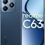 Realme C63 4G (Leather Blue 6GB RAM,128GBROM)|Premium Vegan Leather|Ultra Slim|90Hz Eye Comfort Display|IP54 Water Resistance|Air Gestures|5000mAh Battery|12 Months Warranty - Middle East Version