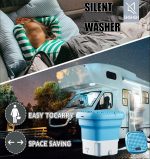 ⁦Krneaoch 6L 36W Portable Washer, Portable Washing Machine with Blue Light Sterilization, Mini Washing Machine, Washing Machine Small Folding, Lightweight and Easy to Bring and Store⁩ - الصورة ⁦6⁩